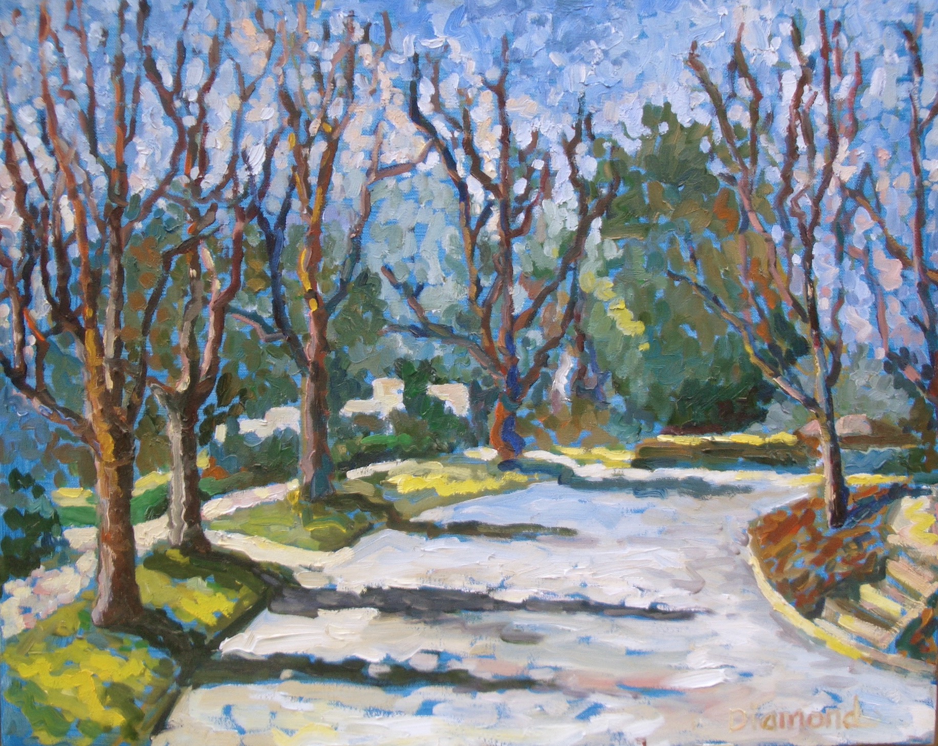 Winter Branches, Piedmont painting