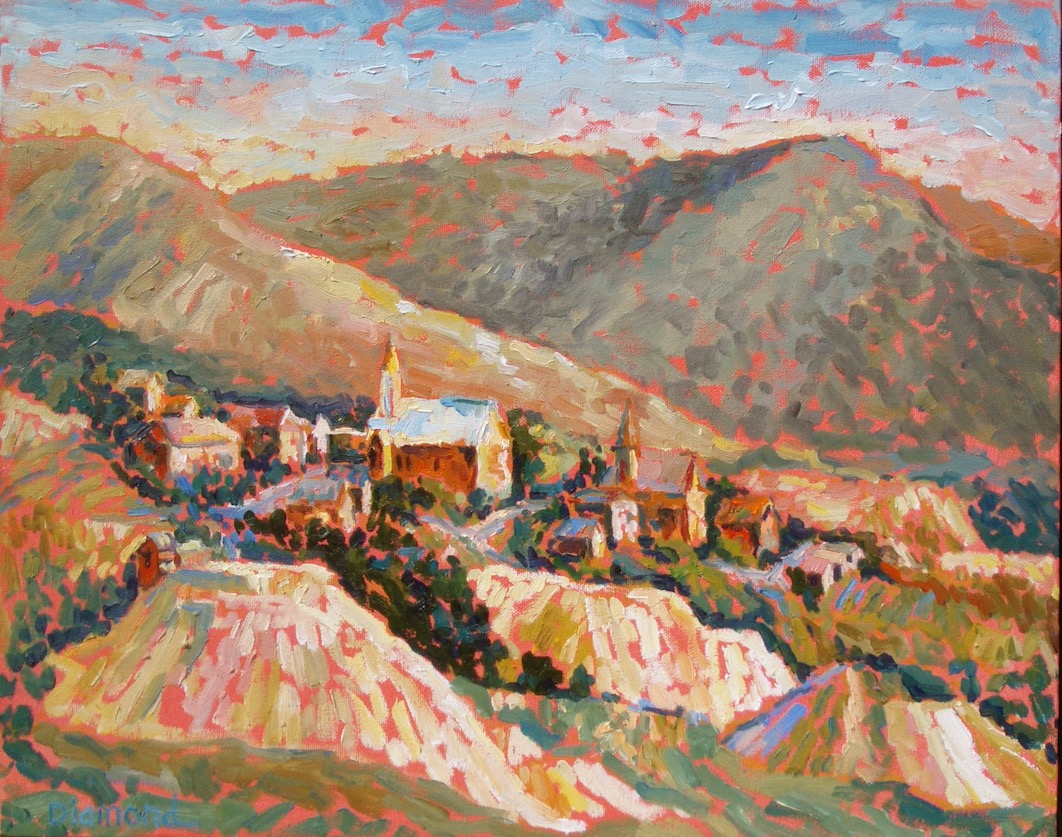Mining Town, Virginia City painting