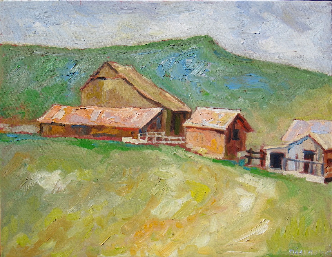 Spring Greens - Lake Herman Road painting